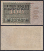 Ro 106c - 100 Million Mark 1923 Pick 107 FZ: G - BZ: 16 - XF (2)     (27363 - Sonstige & Ohne Zuordnung