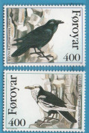 Faroyar Faroerne 1995 Common Raven 2 Values 95-05 MNH Corvus Corax Varius - Autres & Non Classés