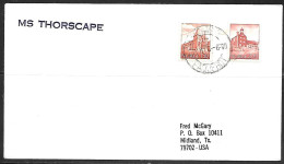 1986 Paquebot Cover, Norway Stamps Used At Capetown South Africa - Lettres & Documents