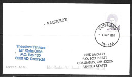 1998 Paquebot Cover, Netherlands Stamps Mailed In Cleveland UK - Covers & Documents
