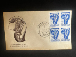 C) 1948. ARGENTINA. FDC. VTH ANNIVERSARY OF THE JUNE 4 REVOLUTION. MULTIPLE STAMPS. XF - Argentinien