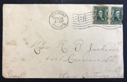 UNITED STATES, Circulated Cover From Beaumont (Tx) To San Antonio (Tx), « FRANKLIN », 1908 - Cartas & Documentos