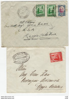 Palazzetto Poste - Due Buste CAT.  340,00 - Unused Stamps