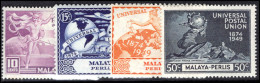 Perlis 1949 UPU Lightly Mounted Mint. - Perlis