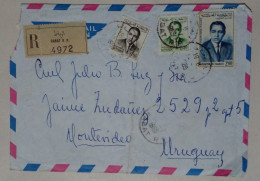 Maroc - Enveloppe D'air Circulé Avec Timbres (1965) - Morocco (1956-...)