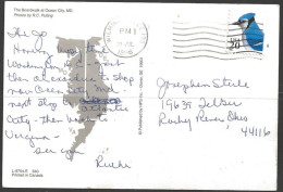1996 20 Cents Blue Jay On Picture Postcard, Wilmington DE, 27 Jul - Brieven En Documenten