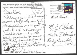 2001 21 Cents Buffalo On Picture Postcard, Dayton, Ohio, 18 Sept. 2001 - Cartas & Documentos