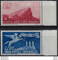 1950 San Marino Expressi 2v. MNH Sassone N. 21/22 - Otros & Sin Clasificación