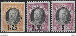 1927 San Marino Onofri Overprinted 3v. MNH Sassone N. 130/32 - Altri & Non Classificati