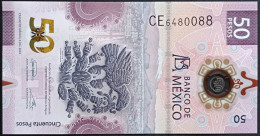 MEXICO $50 ! SERIES CE 6-DEC-2023 ! Irene Espin. Sign. AXOLOTL POLYMER NOTE Mint BU Crisp Read Descr. For Notes - Mexiko