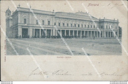 Bb290 Cartolina Novara Citta' Teatro Coccia 1900 - Novara