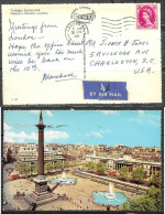 1967 Elizabeth 8p, London (30 Jan) Picture Postcard To Charleston SC USA - Cartas & Documentos