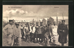 AK Kriegsgefangene Beim Brotholen Im Gefangenenlager  - War 1914-18