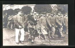 AK Transport Gefangener Belgier Nach Dem Lager  - Guerre 1914-18