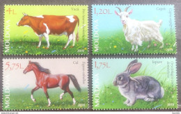 D7066  Horses - Cows- Rabbits - Goats - Moldova 2019 MNH - 1,50 (75-200) - Andere & Zonder Classificatie