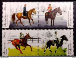 D233  Horses - Police - Polo - Chinese Year - Malasya 2014 MNH - 1,75 - Pferde