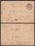 SCHWEIDNITZ Deutsches Reich 1882 5 Pfennig Postkarte Ganzsache Nach Berlin - Other & Unclassified