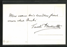 Präge-AK Ostergruss, Mit Autograph Von Prinzessin Henriette Von Belgien  - Autres & Non Classés
