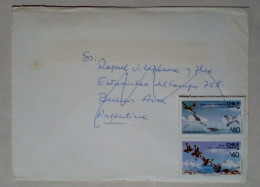 Chili - Enveloppe Circulée Avec Timbres Sur La Faune Antarctique (1986) - Collections, Lots & Séries
