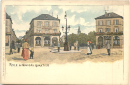 Mulhouse - Place Du Neuveau Quartier - Litho - Mulhouse