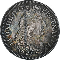 France, Louis XIV, 1/2 Écu Aux 8 L, 1692, Rennes, Argent, TTB, Gadoury:184 - 1643-1715 Luigi XIV El Re Sole