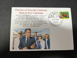 24-5-2024 (6 Z 2) (émeute) Riots In New Caledonia - French President 12 Hours Express Visit To New Caledonia - Altri & Non Classificati