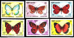 783  Butterflies - Papillons - Cambodge Yv 941-47 - MNH - 1,95 - Papillons