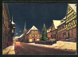 AK Schesslitz / Oberfranken, Strassenpartie In Einer Winternacht  - Other & Unclassified