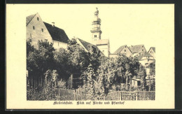 AK Mellrichstadt, Blick Auf Kirche U. Pfarrhof  - Mellrichstadt