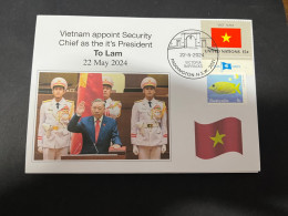 24-5-2024 (6 Z 7) Vietnam Appoint Security Chief To Lam As It's New President  (22-5-2023) With Vietnam UN Flag Stamp - Otros & Sin Clasificación