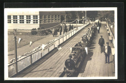 AK Düsseldorf, Grosse Ausstellung 1926, Die Liliputbahn Im Bahnhof Haupttor  - Exhibitions