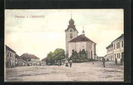 AK Cerhovice, Marktplatz Mit Kirche  - Tschechische Republik