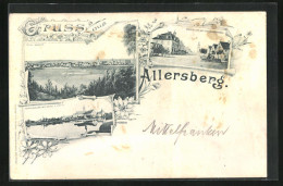 AK Allersberg, Totalansicht, Marktplatz Mit Kriegerdenkmal, Spitalweiher Mit Spital & Kirche  - Allersberg