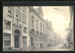 AK Lübeck, Königstrasse Mit Geschäft Für Baumaterialien Von Heinrich Eggers  - Lübeck