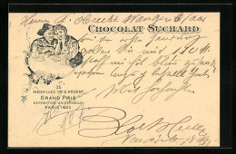 AK Reklame Chocolat Suchard, Grand Prix Paris 1900, Frauen Beim Kakao, Ganzsache  - Landbouw