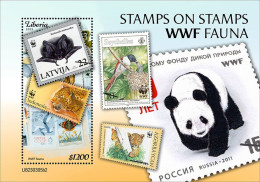 Liberia 2023, Stamps Of WWF, Bats, Wild Cats, Birds, Panda, BF - Fledermäuse