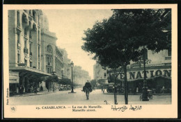 CPA Casablanca, La Rue De Marseille  - Casablanca