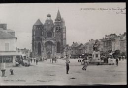 27 - LE  NEUBOURG - L'Eglise Et La Place  - Animée - Le Neubourg