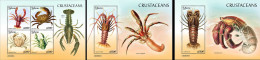 Liberia 2023, Animals, Crustaceans, 4val In BF+2BF - Liberia