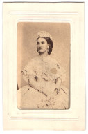 Fotografie Unbekannter Fotograf Und Ort, Portrait Charlotte Kaiserin Von Mexico, Frau Von Erzherzog Maximilian I.  - Personalidades Famosas