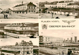 73906806 Plauen  Vogtland Oberer Bahnhof Empfangsgebaeude 1900 Vergroessert 1945 - Sonstige & Ohne Zuordnung