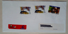 Uruguay - Enveloppe Circulée Avec Timbres Thématiques Paysages (2002) - Uruguay