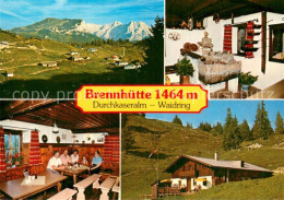 73760577 Waidring Tirol Unterkunftshaus Brennhuette Durchkaseralm Gaststube Pano - Other & Unclassified