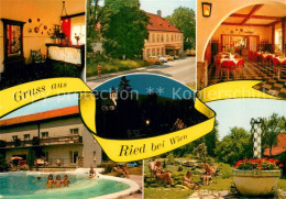 73760372 Ried Riederberg Gasthof Schmid Gastraeume Pool Park Ried Riederberg - Sonstige & Ohne Zuordnung