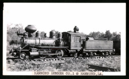 Fotografie Grayswon, Longview, Ansicht Hammond / LA, Dampflok Nr. 1 Der Hammond Lumber Co., Eisenbahn USA  - Lieux