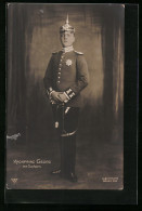 Foto-AK Hugo Erfurth: Kronprinz Georg Von Sachsen In Uniform  - Altri & Non Classificati