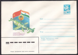 Russia Postal Stationary S1016 Soviet-India Space Flight, Espace - Russie & URSS