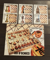 CAMBODIA GAMES -  CHESS  SET &BLOCK MNH - Camboya