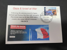26-5-2024 (6 Z 13) GAZA War - Official Comments From France (for Palestine Recognition) OZ Stamp - Militaria