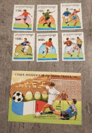 CAMBODIA SOCCER WORLD CUP FRANCE 1998 SET& BLOCK MNH - Cambodia